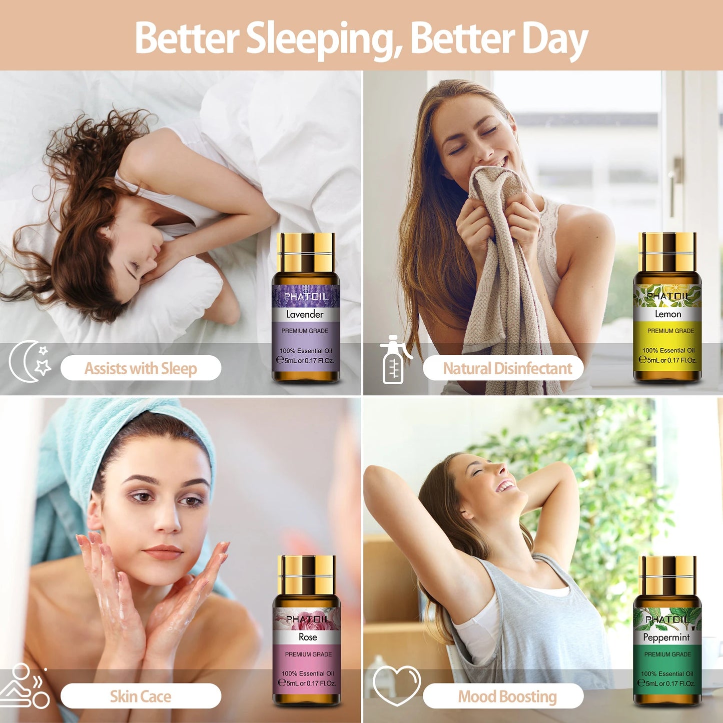 15pcs Essential Oils, Diffuser