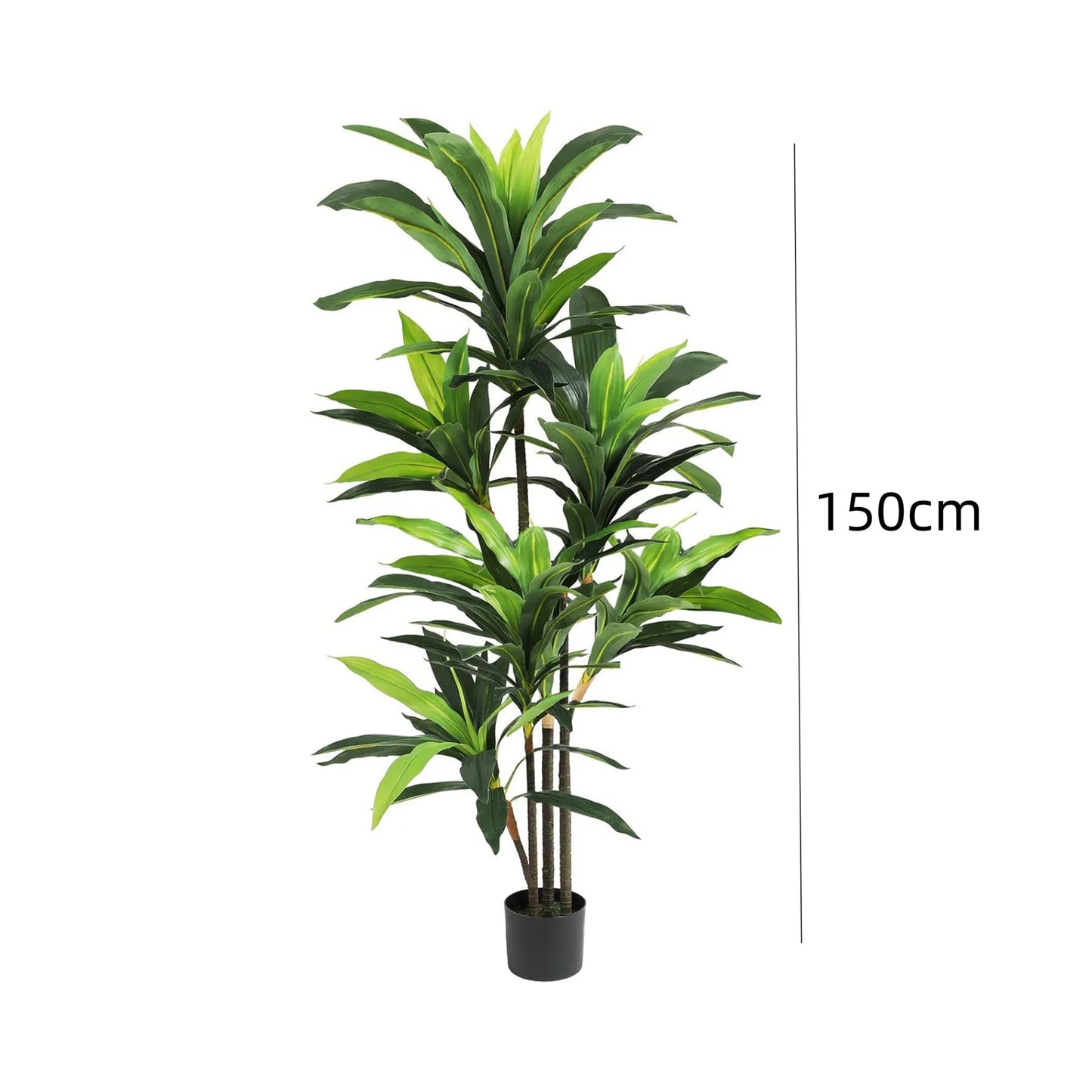 Artificial Dracaena Plant Indoor, Fake Tree In Pot, Adjustable Branches And Leaves