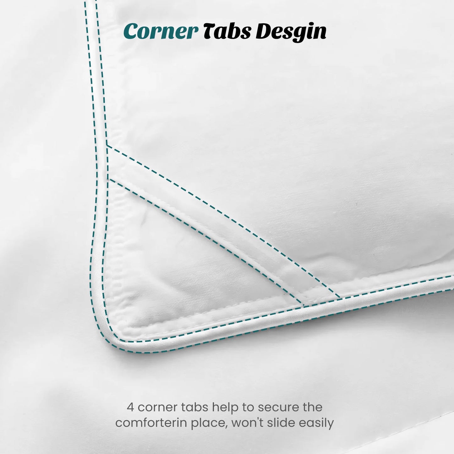 JHK Comforter, Corner Tabs, Box Stitched, Easy To Wash Bedding