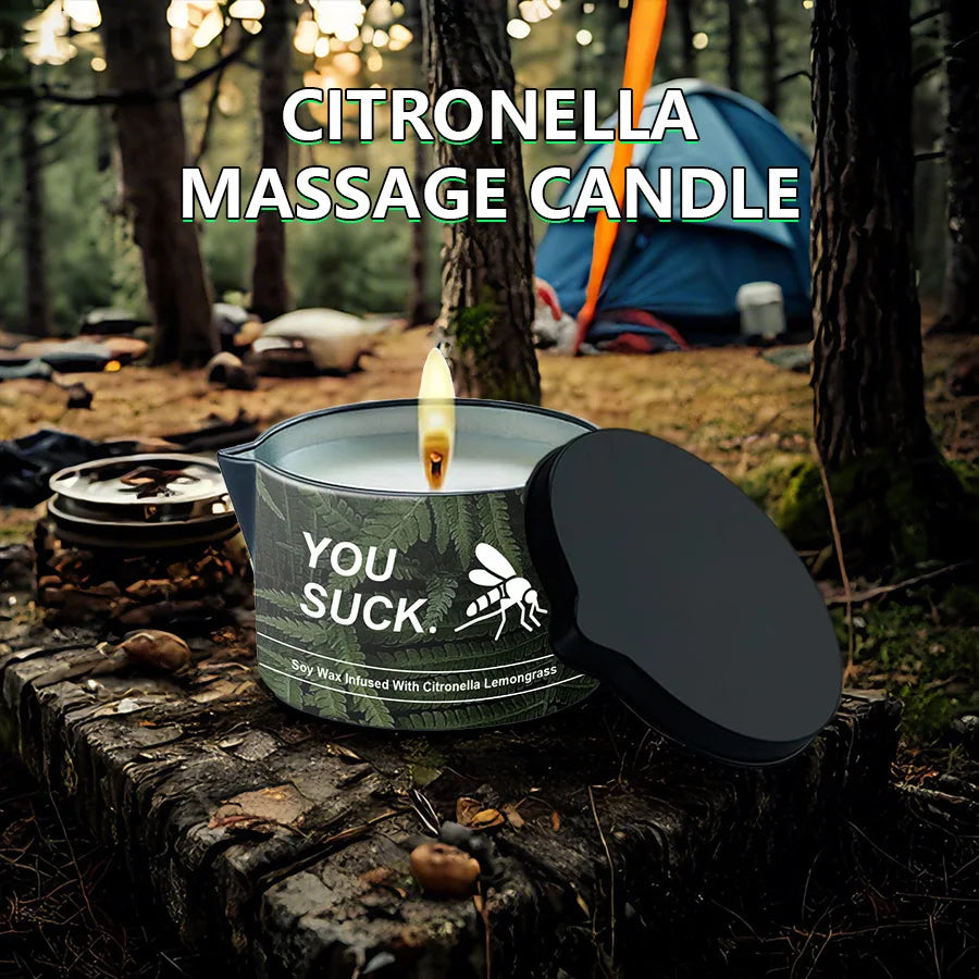 Citronella Scented, Massage Oil Candle ,Luxury Aromatherapy, SPA, Stress Relief, Skin Moisturizing