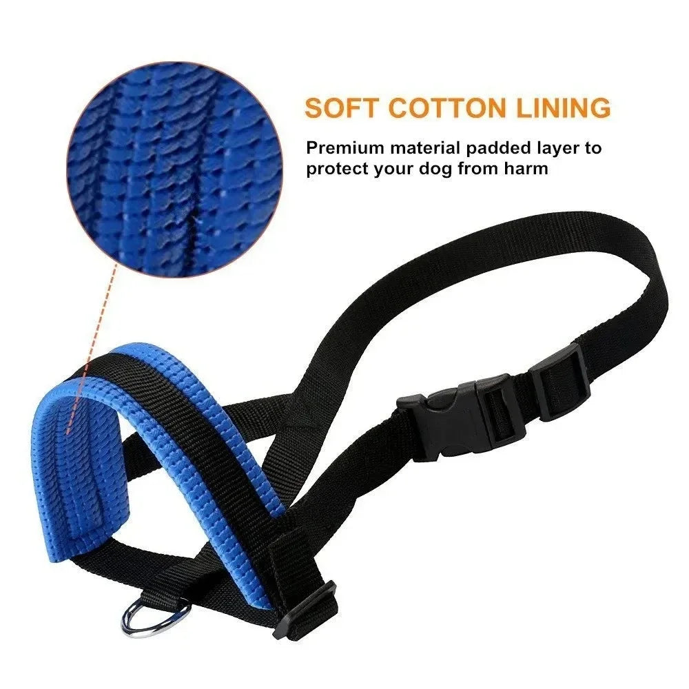 Nylon Dog Mouth Muzzle, Anti Bark, Collar, Breathable, Training Tool