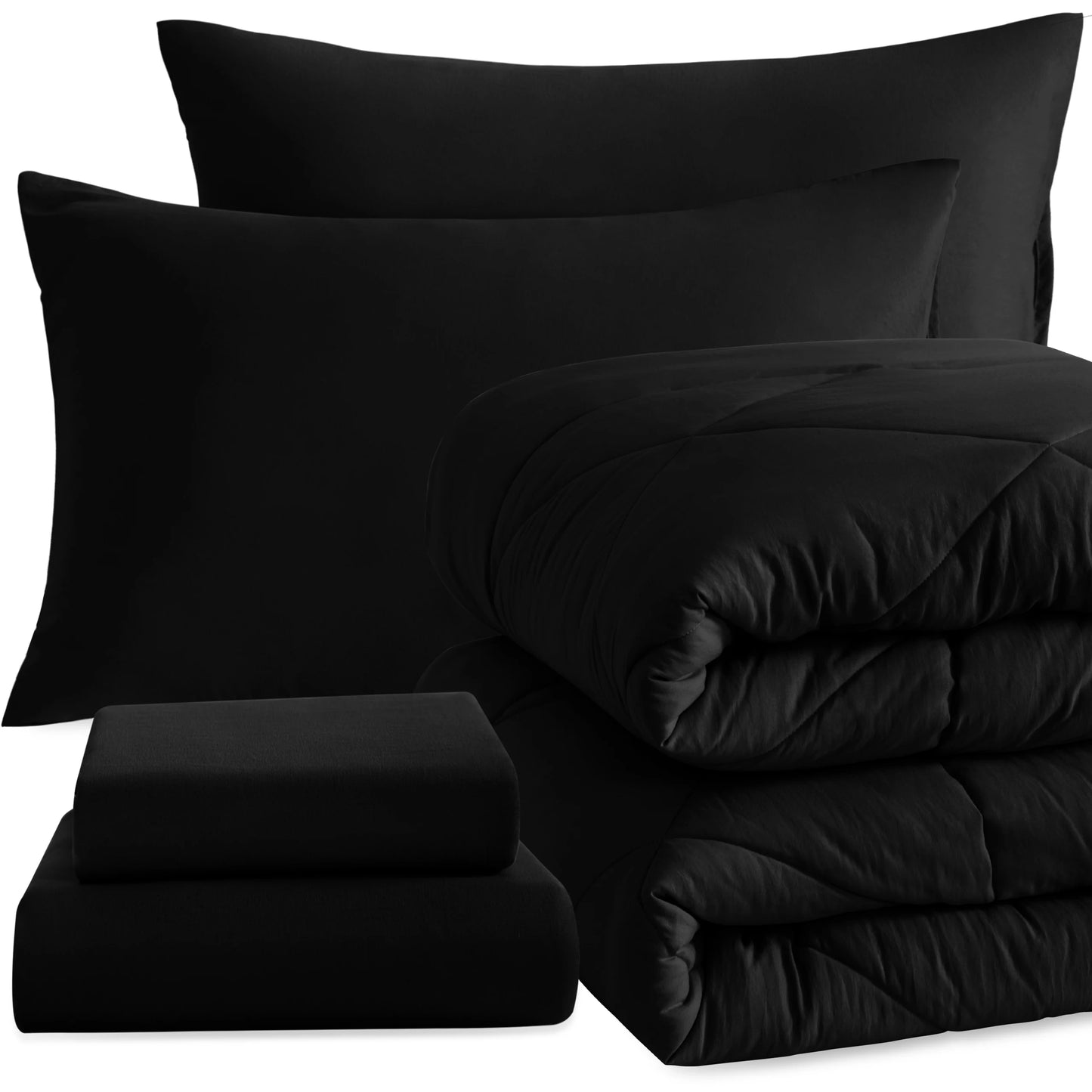 5 Piece Twin Bedding Comforter Set, Breathable Bed in a Bag, Includes Comforter, Fitted Sheet, Top Sheet and Pillowcases
