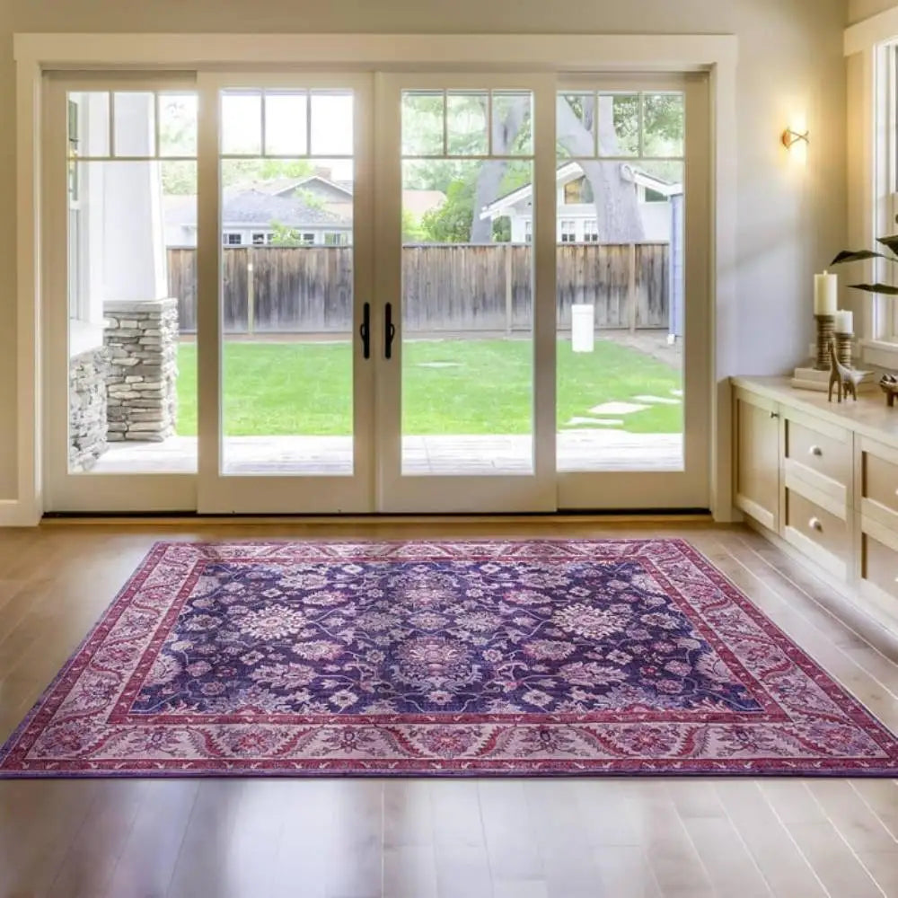 New Vintage Floral, Soft Accent, Fluffy, Large Area Rug, Carpet for Bedroom, Living Room