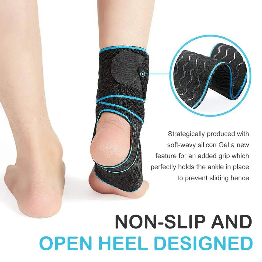 1Pc Ankle Brace, Support Wraps, Adjustable, Compression Antiskid Straps