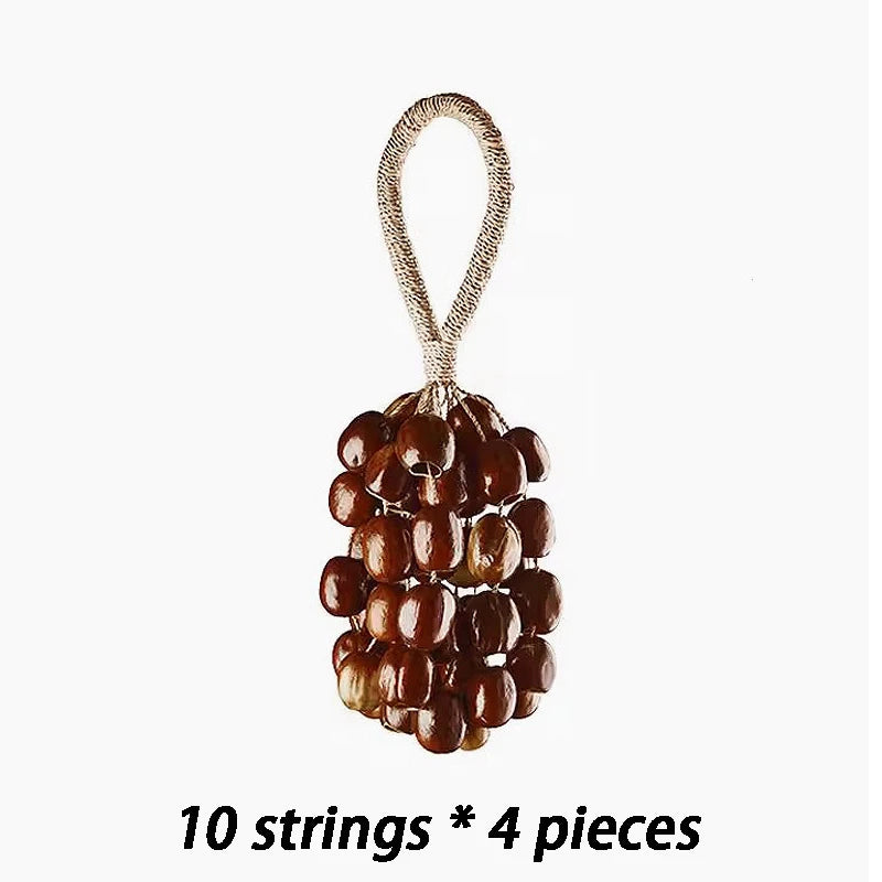 Straw Rope Hand Bell, Meditation/Yoga, Healing, Natural Fruit Shells, Wind Chimes