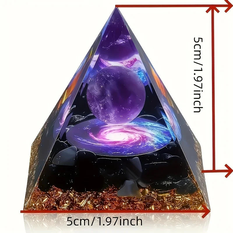 Relieve Stress, Attract Wealth, Our Homeopathic Amethyst Crystal Ball Pyramid, Raw Stone