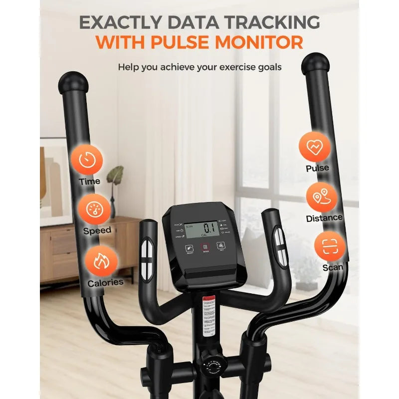 Elliptical Machine with16-Level Resistance & Hyper-Quiet Magnetic Driving System