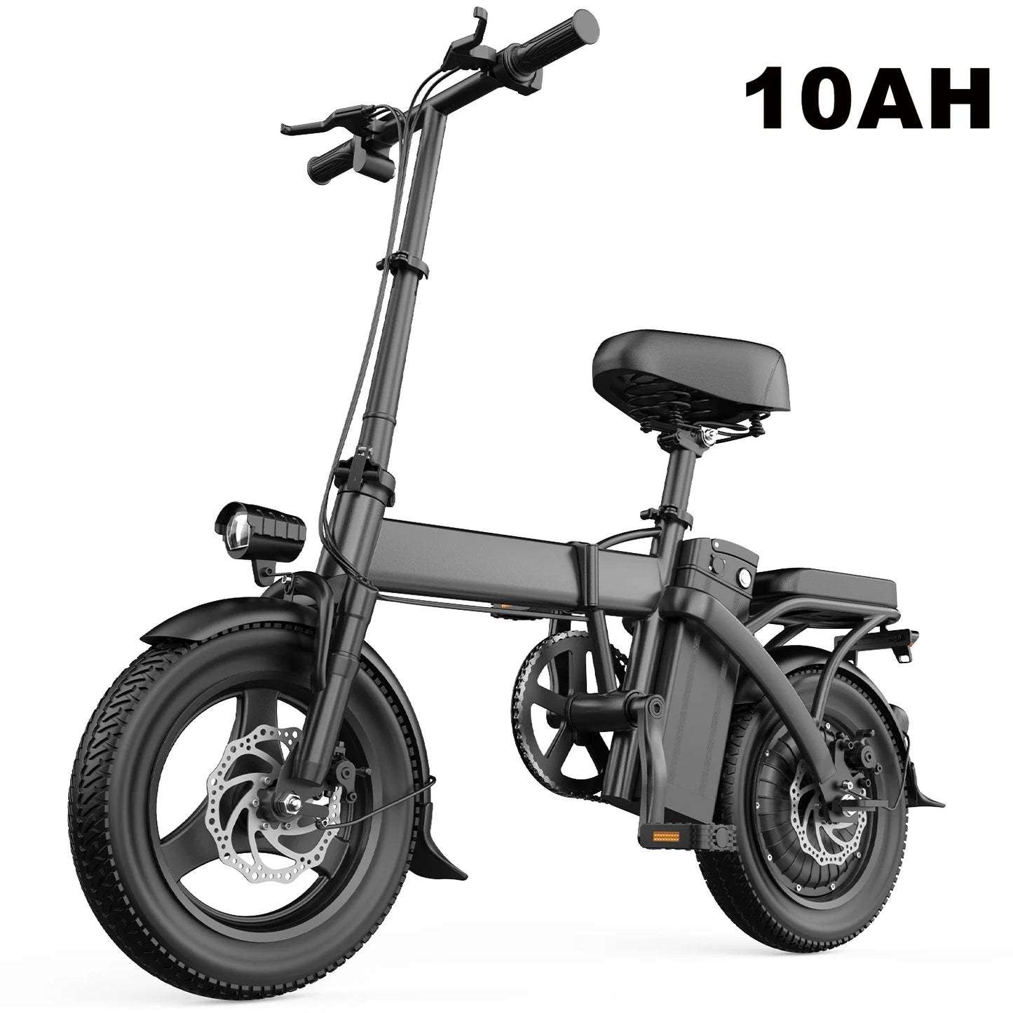 Electric Bike 750W Peak Motor 48V15AH Removable Lithium Battery Adult Foldable E Bike LCD Display 14-inch Tire Electric