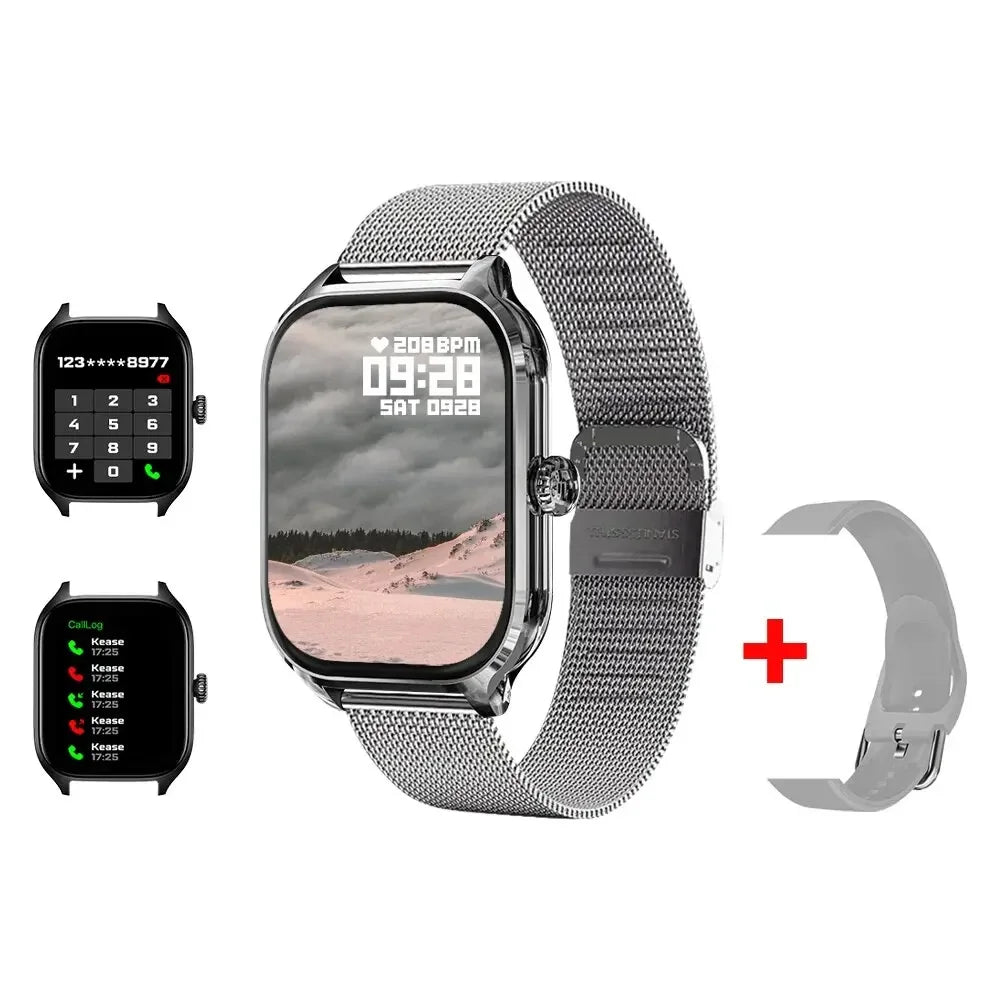 Smart Watch Men/Women Heart Rate Monitor, Sports Fitness, Waterproof, Voice Call for Android IOS