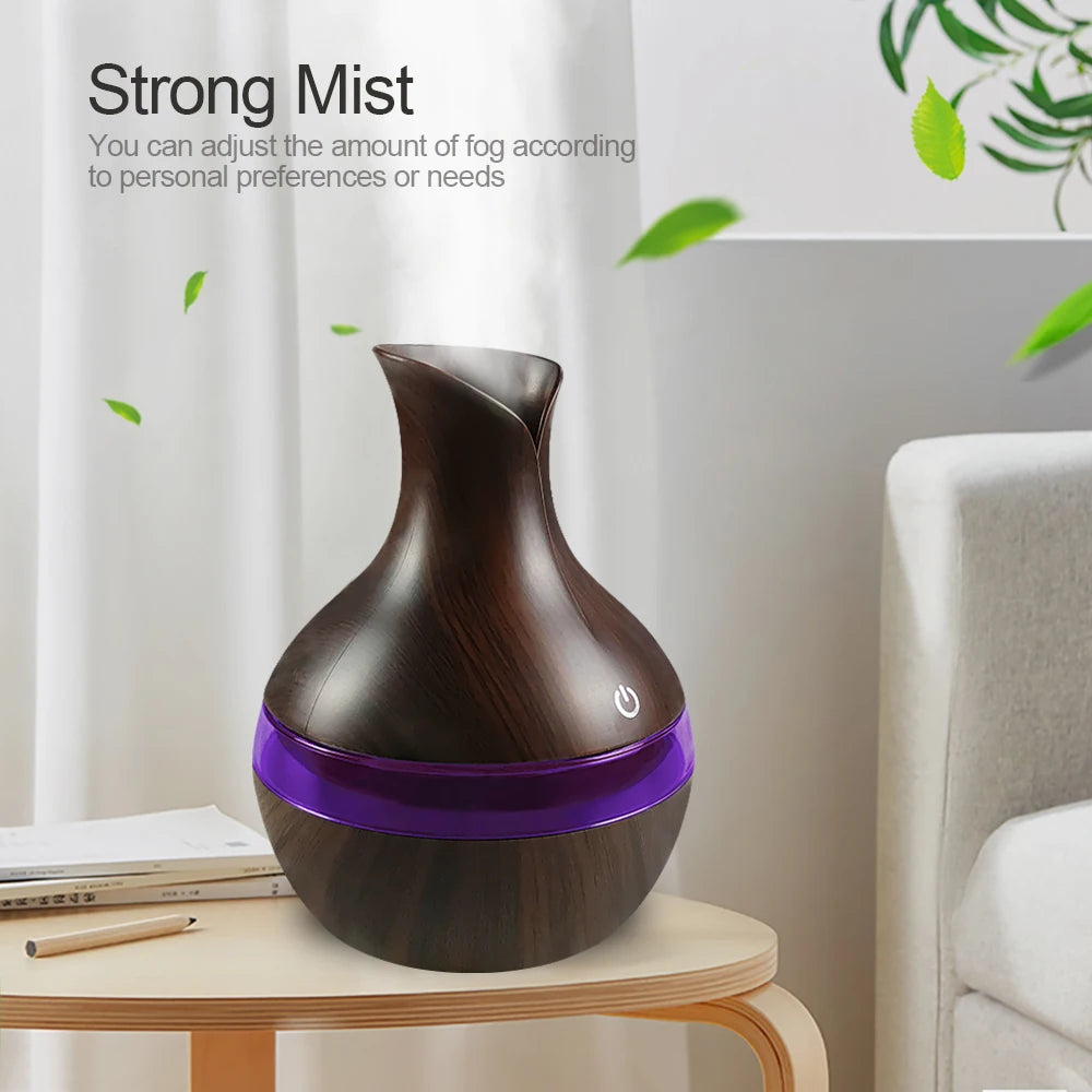 Air Humidifier, LED Lights, Aromatherapy Diffuser, Rechargeable