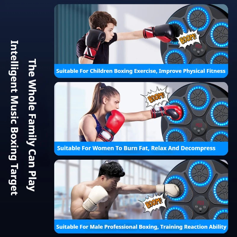 Music Boxing Machine. Smart Bluetooth, Wall Mounted, Target Punching Equipment