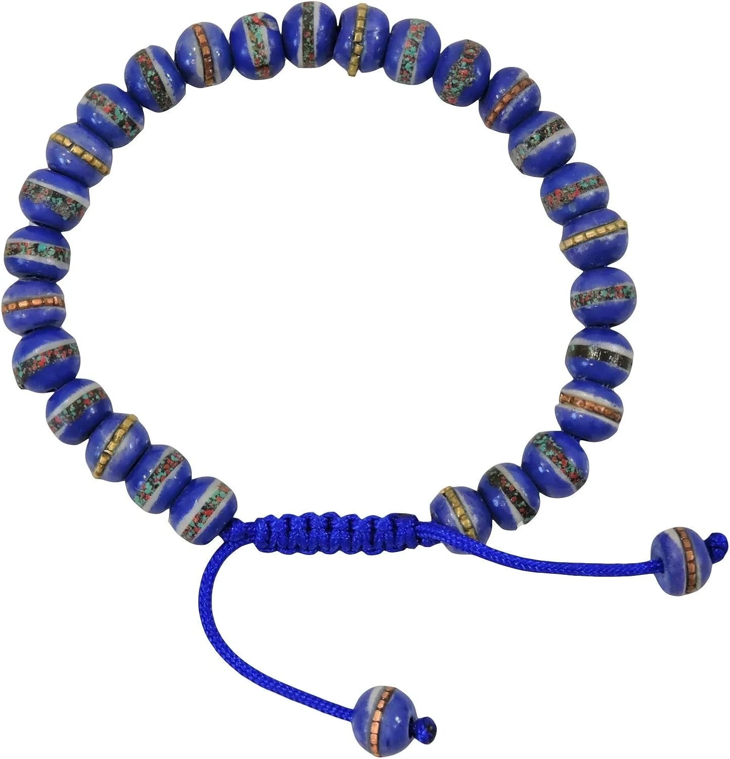 Tibetan Mala Embedded Medicine, Wrist, Meditation, Handmade
