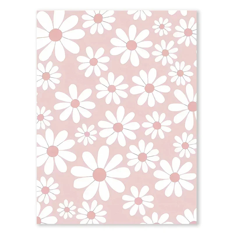 Pink Butterfly Wall Art Nursery, Canvas Prints, Painting, Sun/Rainbow/Daisy/Heart Posters