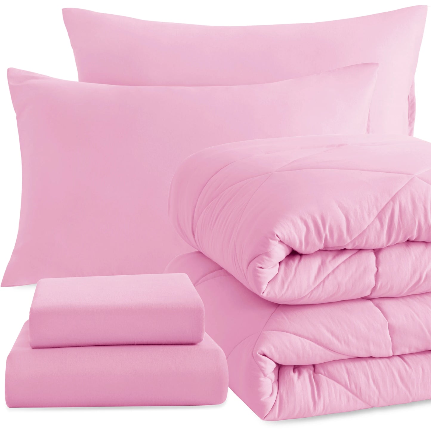 5 Piece Twin Bedding Comforter Set, Breathable Bed in a Bag, Includes Comforter, Fitted Sheet, Top Sheet and Pillowcases