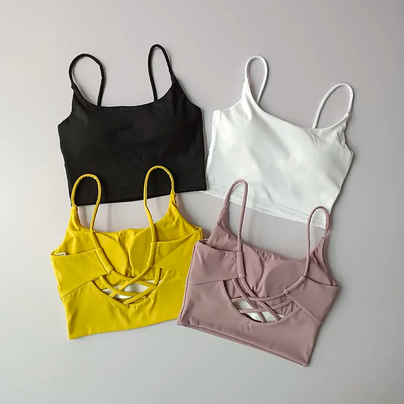 Breathable, Push-Up Sports Bra, Fitness Top, Yoga, Running