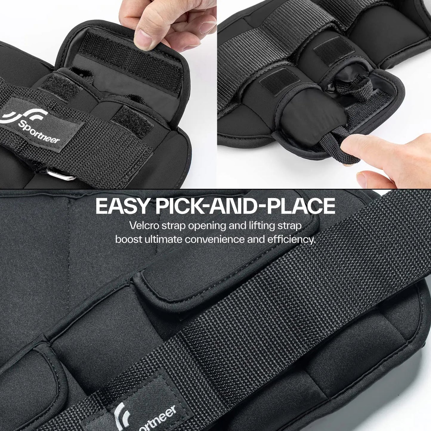 Sportneer Adjustable Wrist and Ankle Weights for Women and Men 1 Pair 1-10 lbs.