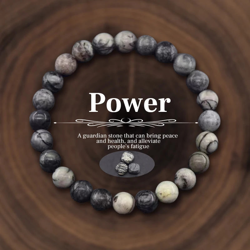 Natural Stone Beads, Bracelet For Women/Men, Amethysts Crystal Quartz, Agate Tiger Eye, Elastic Bangles