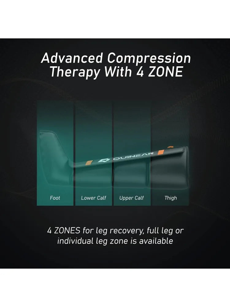 Professional Leg/Foot Recovery System, Cordless Air Compression Boots with Sequential Compression