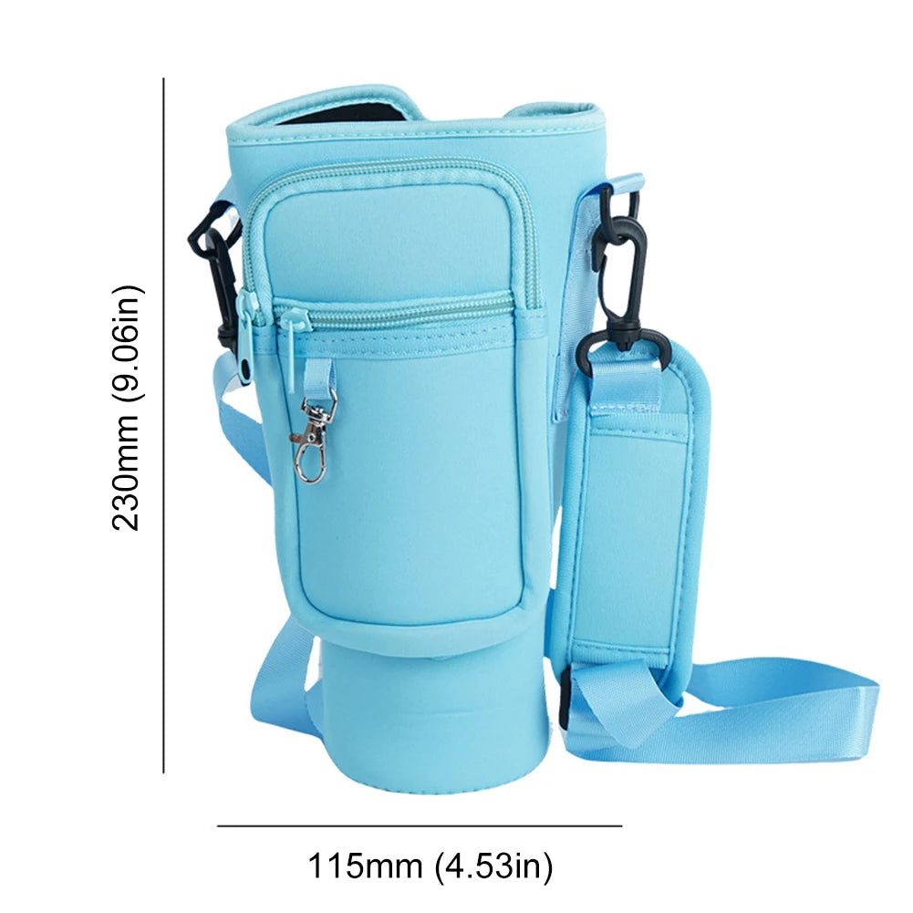 40oz Water Bottle Carrier Bag For Stanley Quencher, Adjustable Shoulder Strap, Non-slip, Insulated