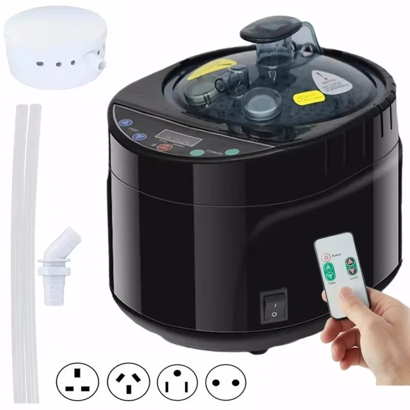 Sauna Steamer, Portable, Steam Pot Generator, Remote Control Spa Machine, Herbal Box