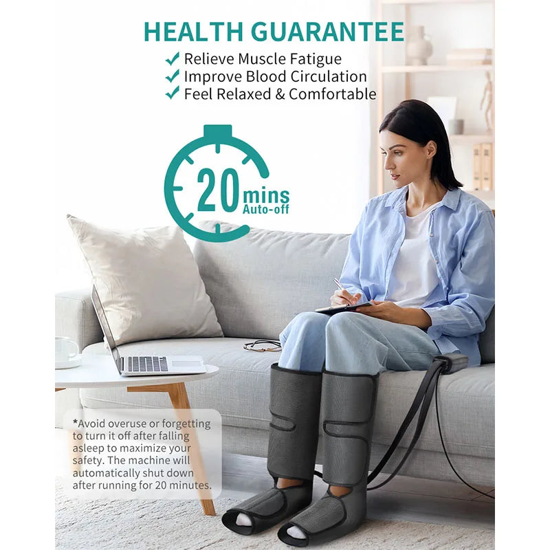 Air Pressure Massage, Blood Circulation, Relaxation Lymphatic Drainage, Calf, Foot