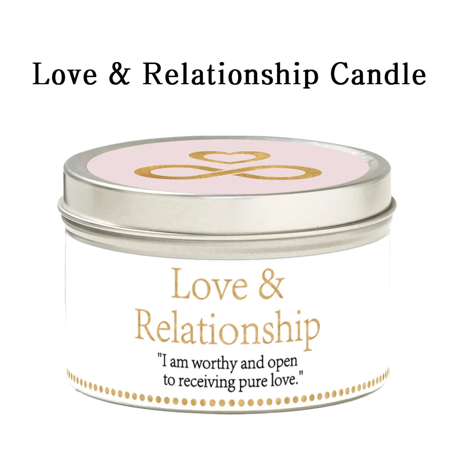 Scented Candle, Love & Relationship Crystal Ritual Candle, Soy Wax, Suitable Daily Use