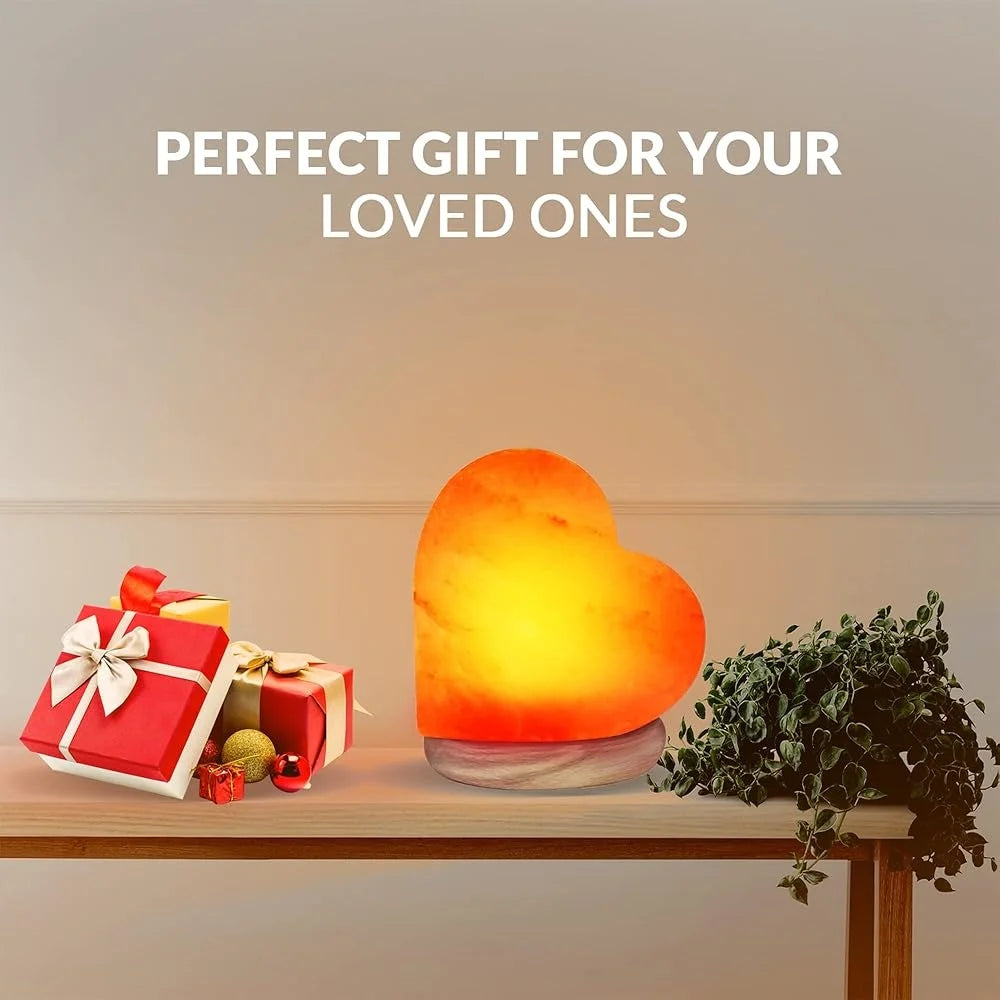 Multicolor USB Himalayan Salt Lamp, Neem Wooden Base, LED Night Light