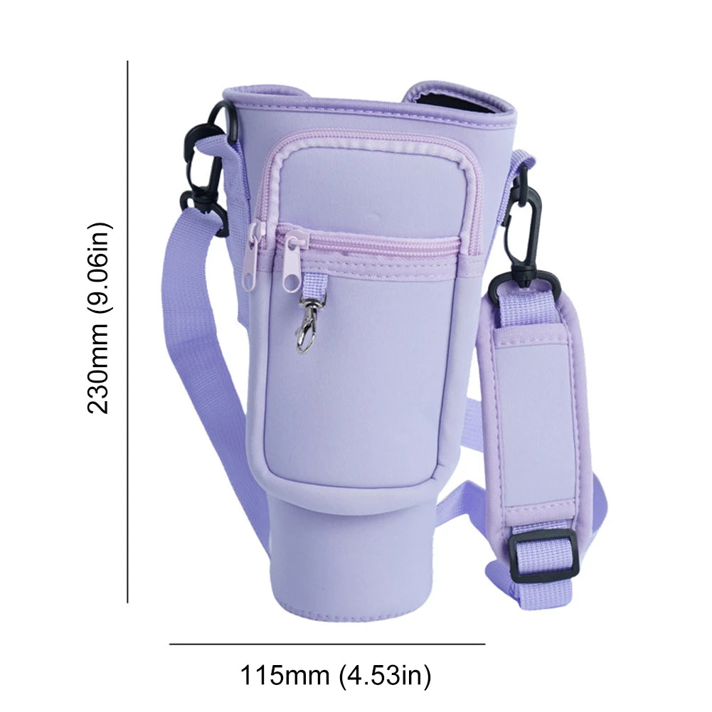 40oz Water Bottle Carrier Bag For Stanley Quencher, Adjustable Shoulder Strap, Non-slip, Insulated