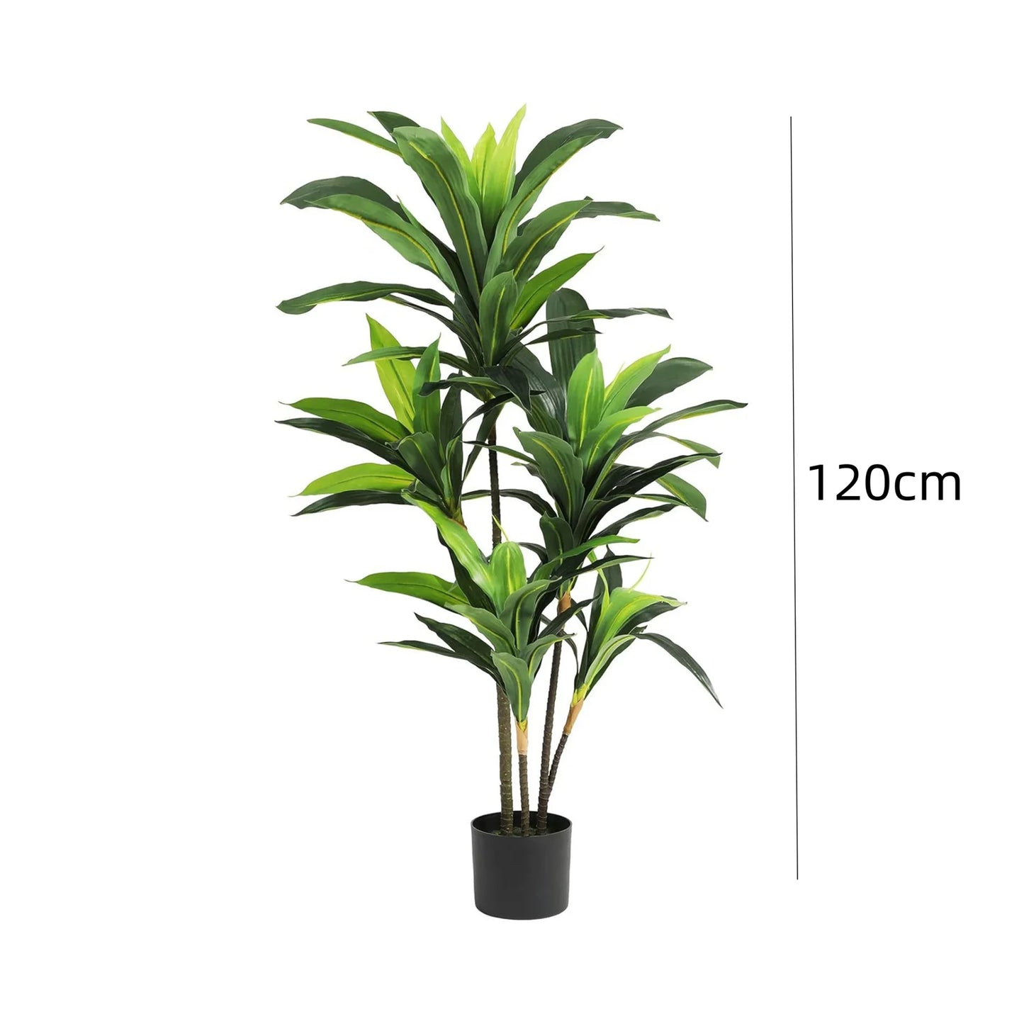 Artificial Dracaena Plant Indoor, Fake Tree In Pot, Adjustable Branches And Leaves