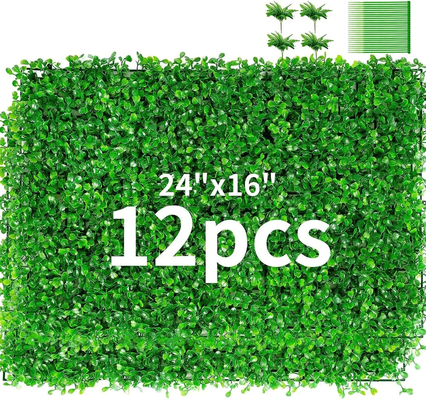Artificial Plants Grass, Wall Panel Boxwood Hedge, Greenery Privacy, Fence Panel, Indoor