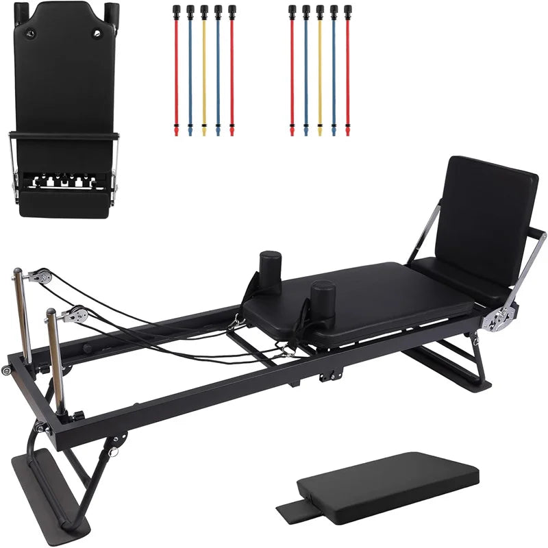Pilates Reformer Machine 77", Foldable, Adjustable