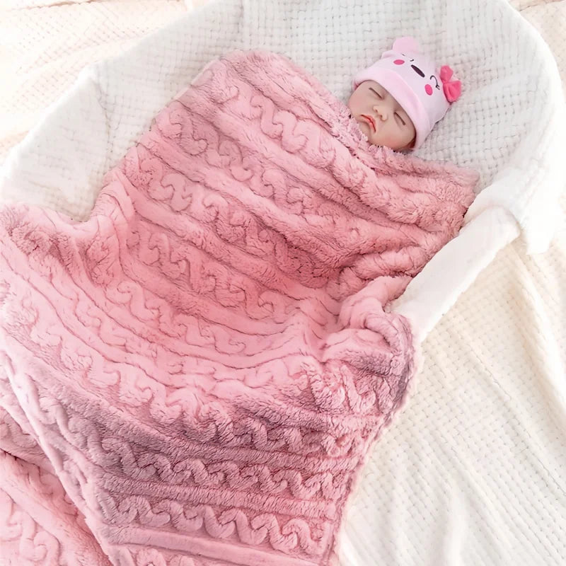 Baby Plush Blanket, Swaddle, Super Soft, Cozy