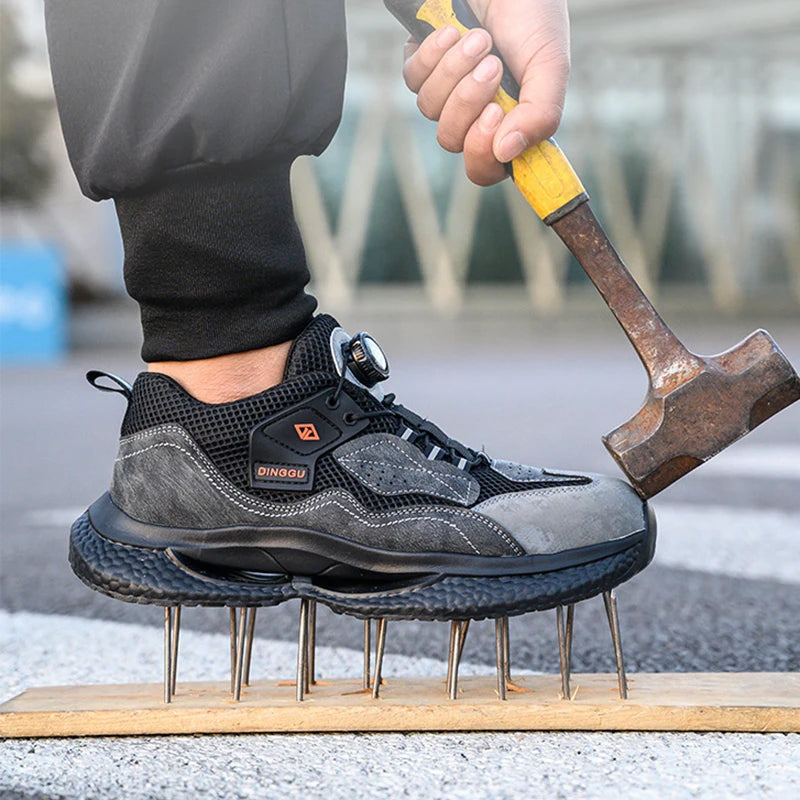 Men's Fashion Work Sneakers. Steel Toe, Safety Boots, Anti-smash, Puncture-Proof