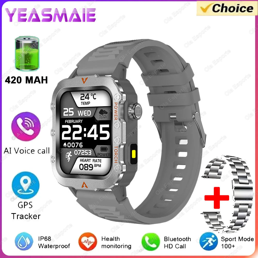 Outdoor Sport Smart Watch with Led Lighting, Men/Women, Fitness Track ECG+PGG