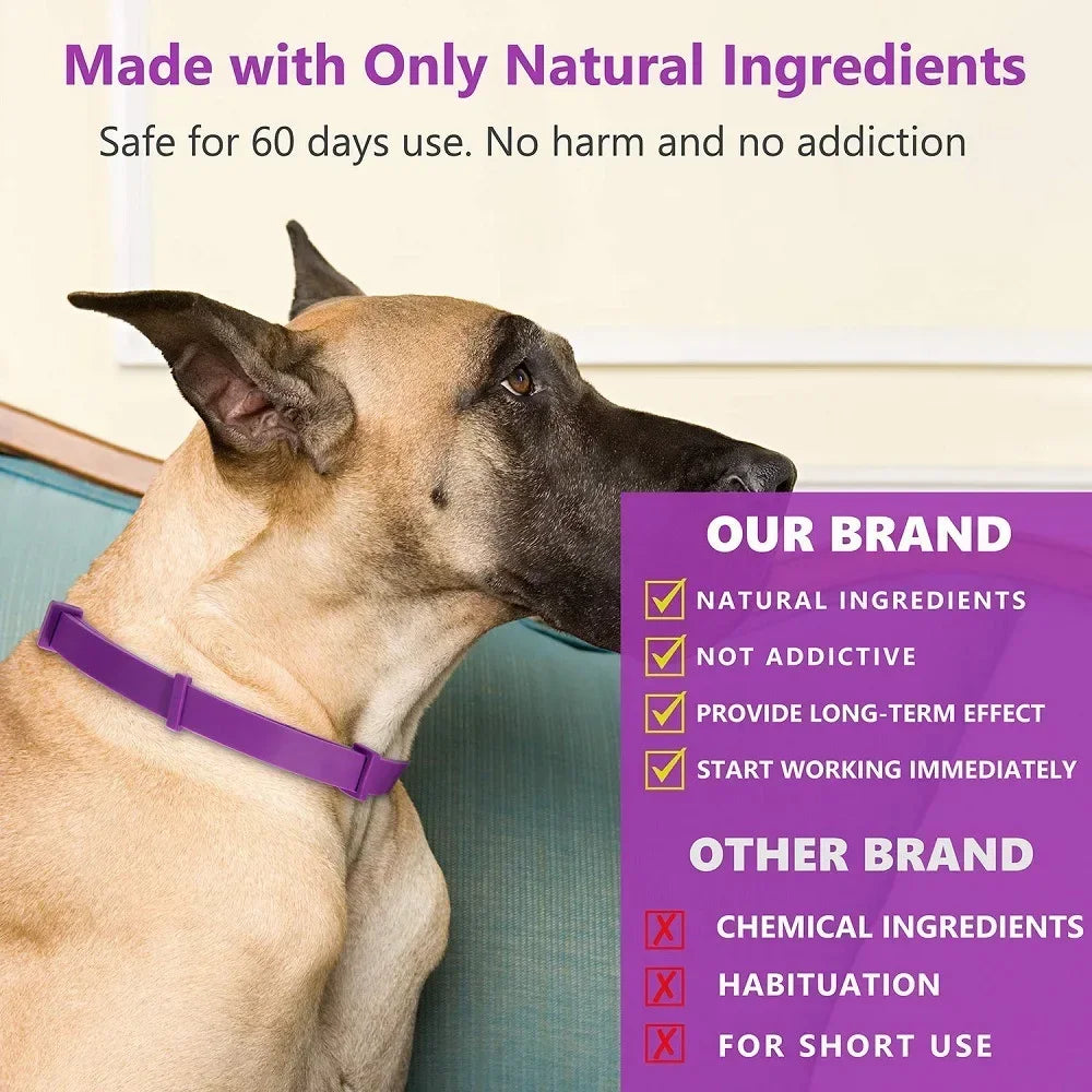 Adjustable Natural Calming Collar For Cats/Dogs, Anxiety Pheromone Reducing