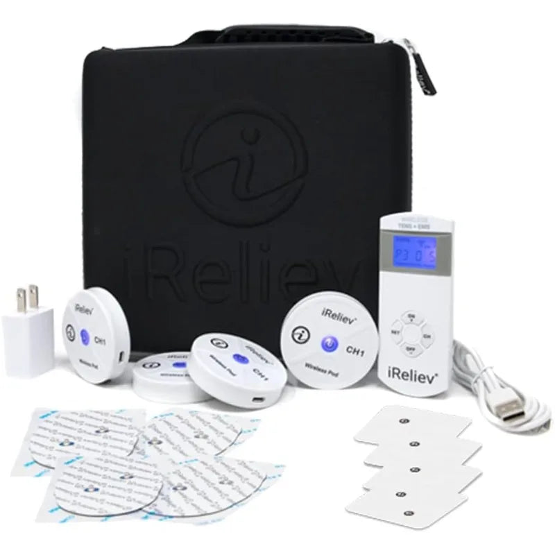 Wireless TENS + EMS Therapeutic Wearable System, Muscle Stimulator, Pain Relief