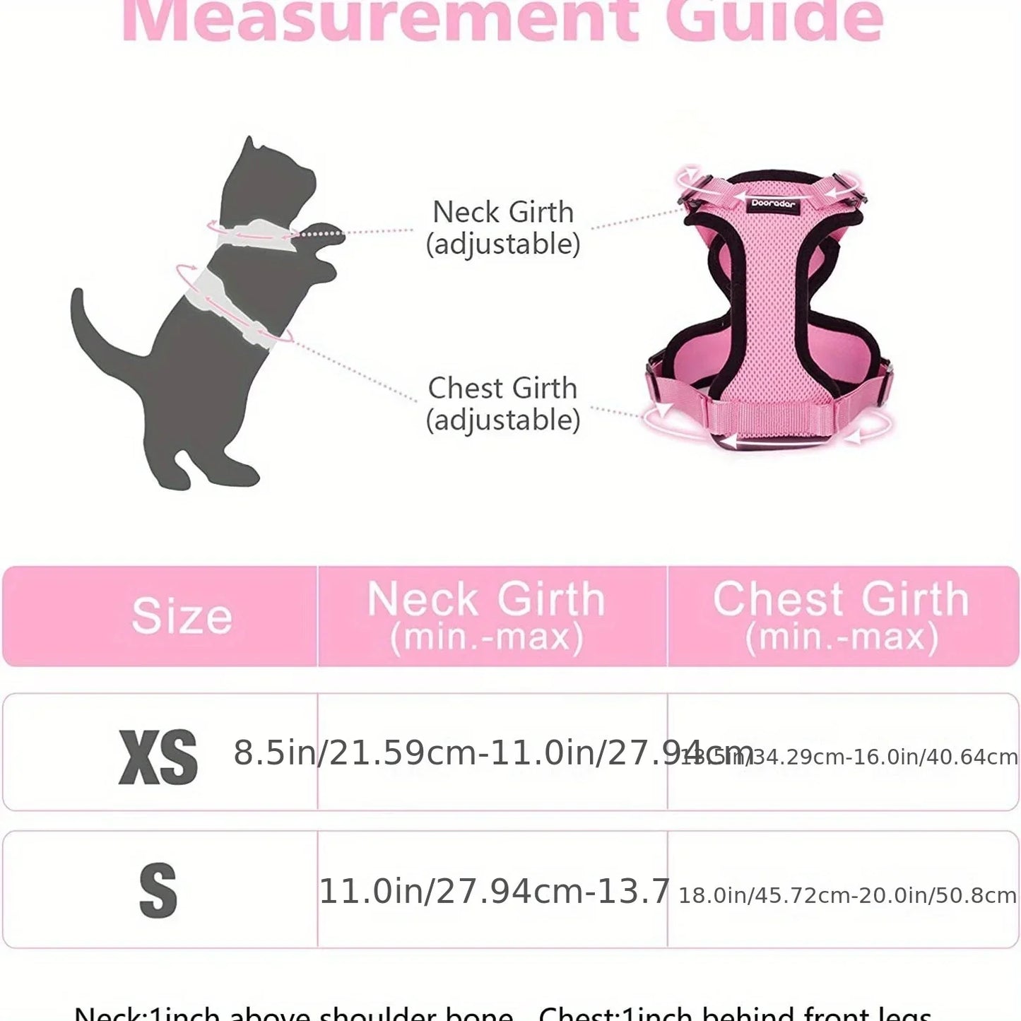 Cat Leash, Non-Slip, Adjustable, Vest Pet Chest Carrier