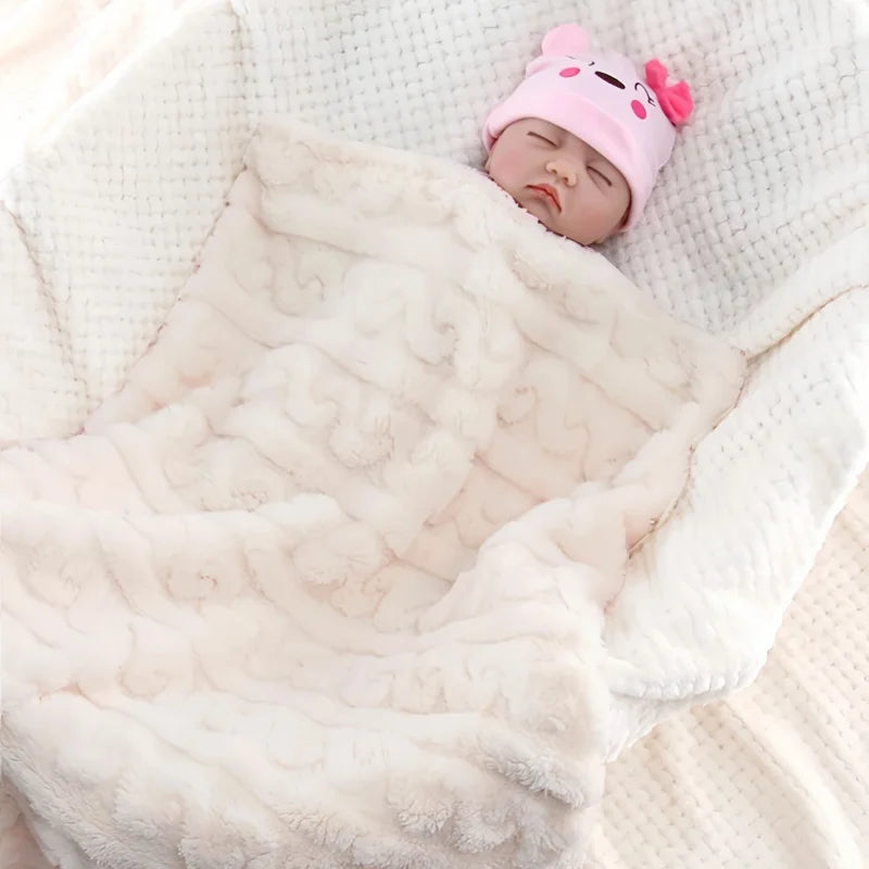 Baby Plush Blanket, Swaddle, Super Soft, Cozy