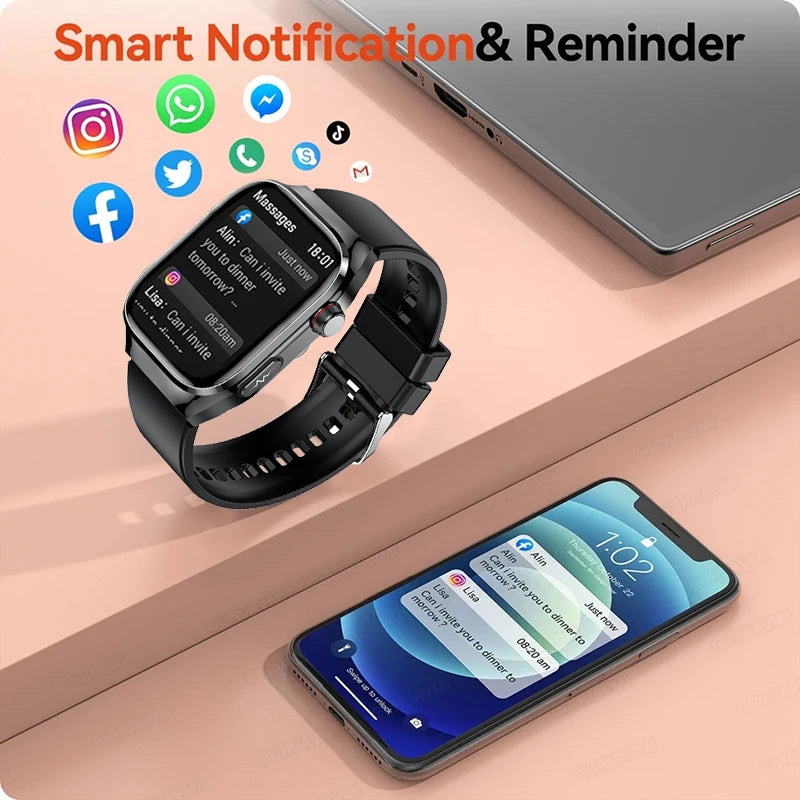 Women Smart Watch with BMI Measurement, Menstrual Cycle, ECG Heart Rate, Blood Oxygen, Sleep, Fitness Tracker