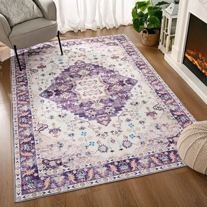 Soft Boho Rug for Living Room, Bedroom, Persian Area Vintage Rugs