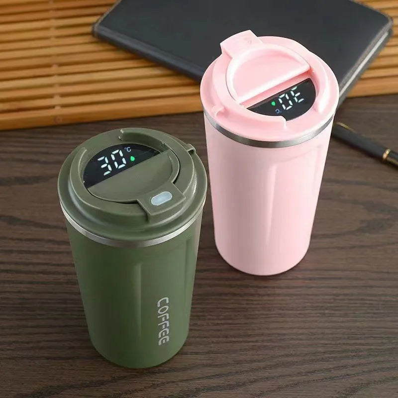 Insulated Coffee Mug Smart Temperature Display, Stainless Steel