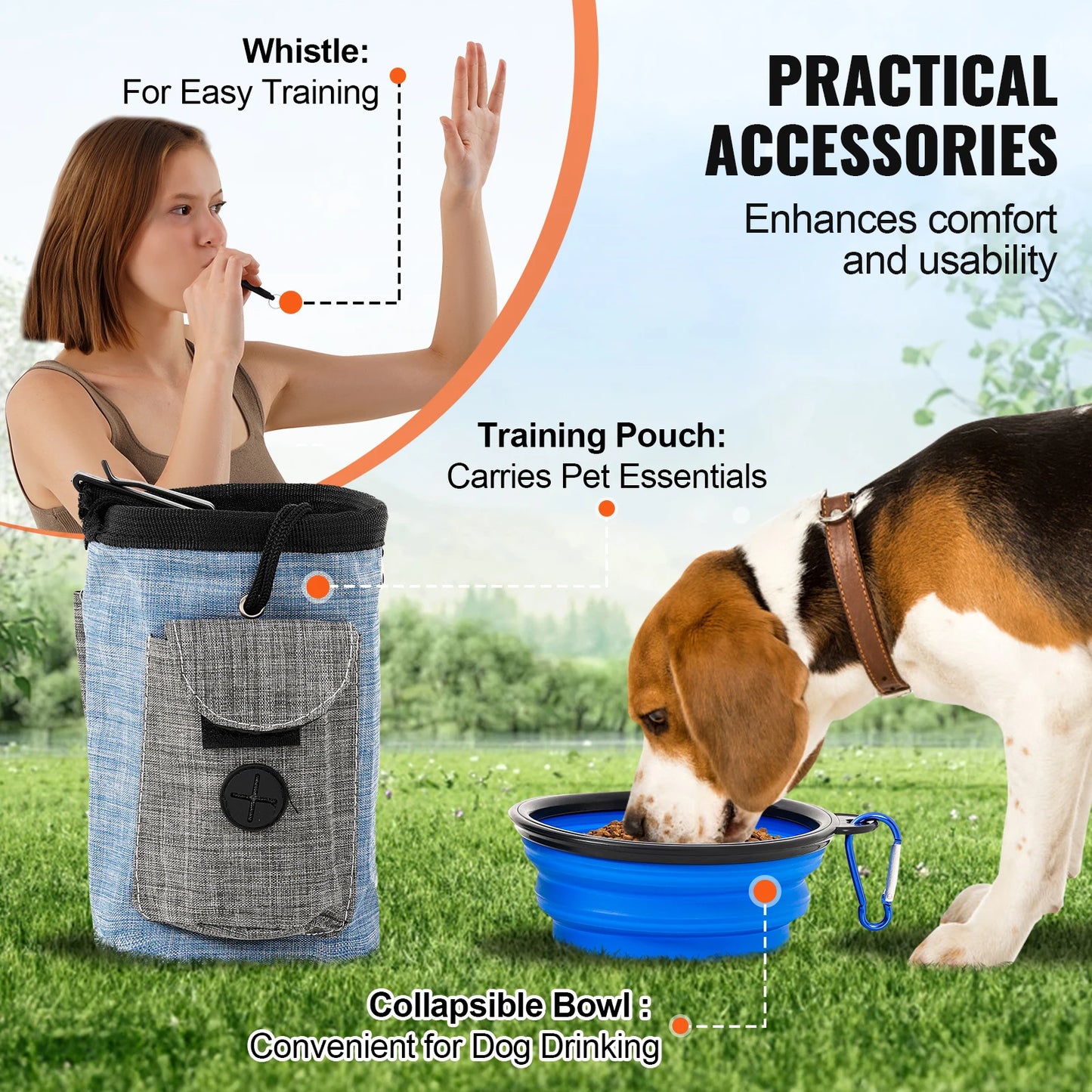 Dog Agility Training Equipment, Adjustable Hurdles, Extend Tunnel, Storage Bag