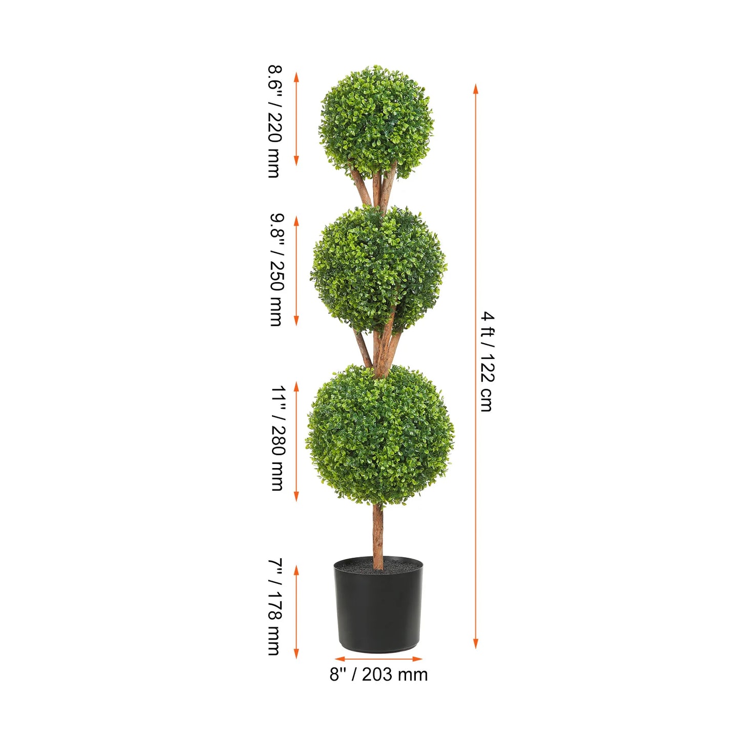 Artificial Boxwood Tower Topiary, Spiral Or Round Plant