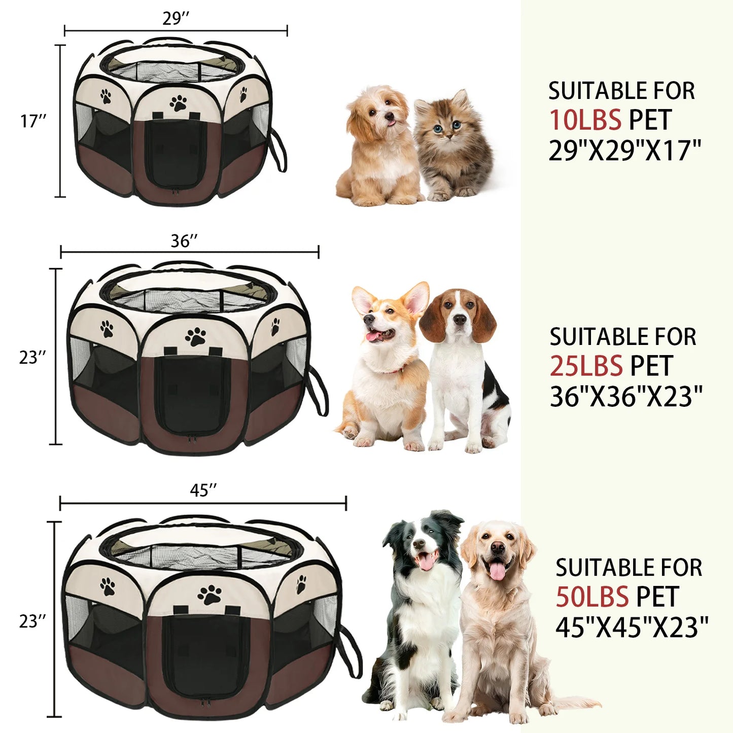 Portable Octagonal Foldable Pet Playpen