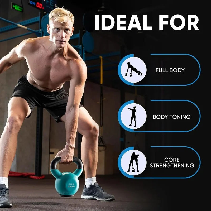 Cast Iron Kettlebell Sets, Professional Grade - Strength Training for Home Workout