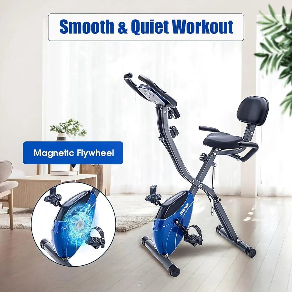 Stationary Exercise Bike, 3-IN-1, Foldable