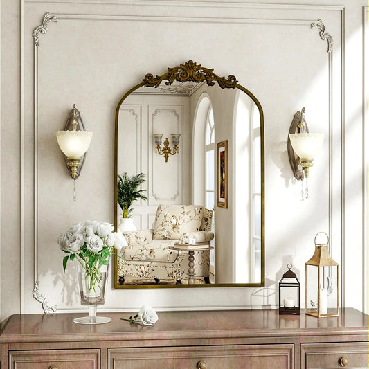 Vanity Wall Mirror Decorative Vintage Arch Bathroom Mirror