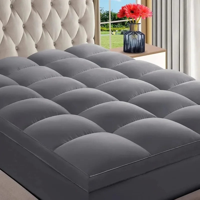 Mattress Topper, 400TC Extra Thick Cooling Mattress Pad Cover, Fluffy Soft Pillow Top