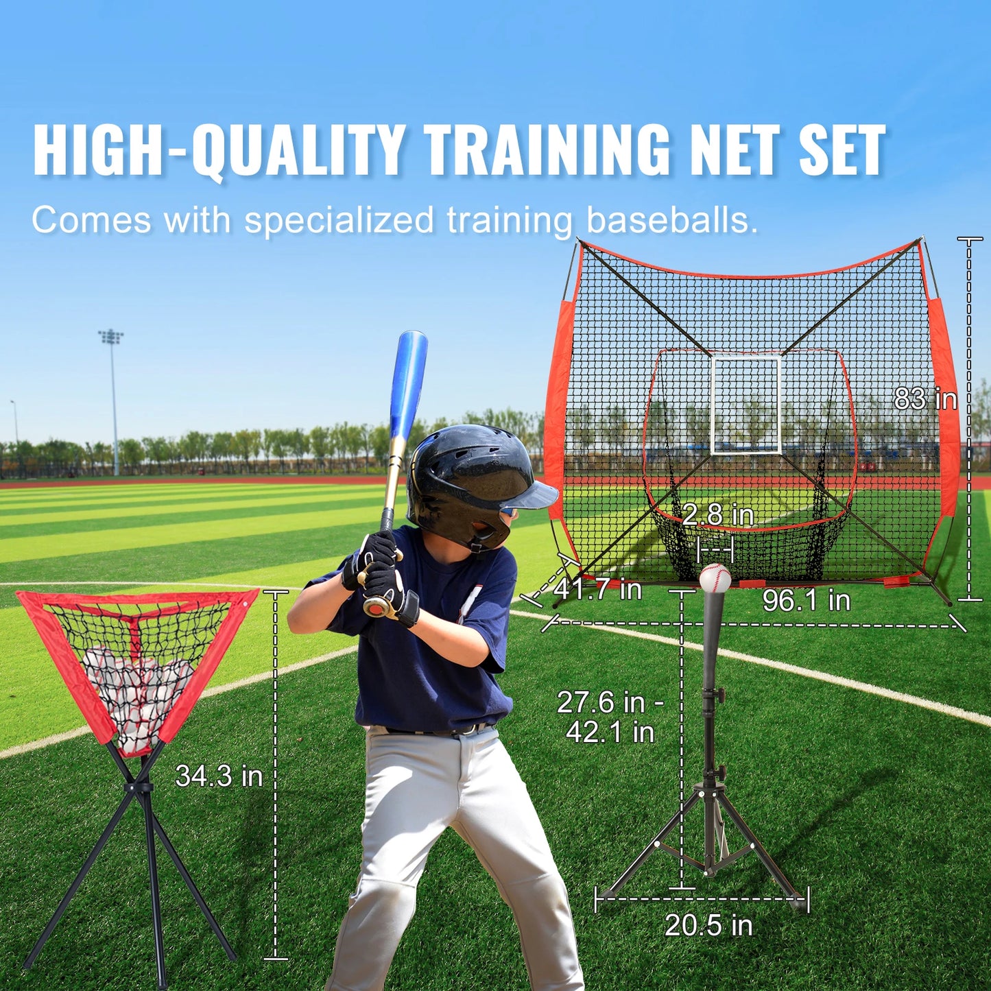 Baseball/Softball Practice Net, Portable, Hitting/Catching/Pitching, Backstop Equipment