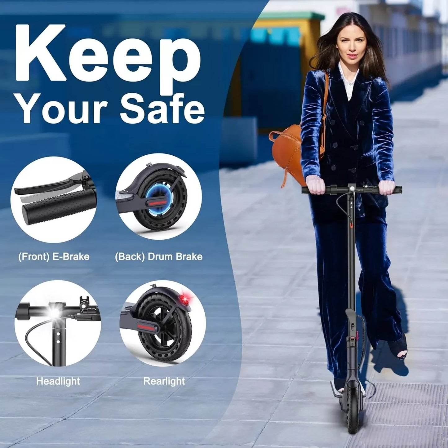 Smart Control Electric Scooter, 350W, 19mph 8.5 inch tire, Foldable